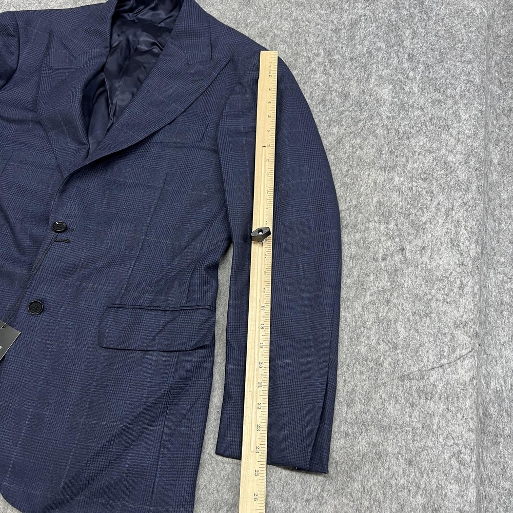 Ring Jacket Blazer Mens J50 US40 Blue Check 100% Wool Suit Jacket Made Japan NEW - Picture 10 of 14